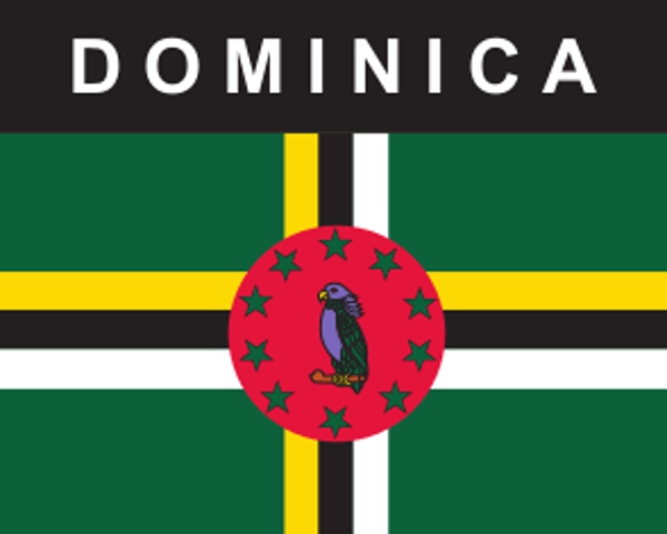 Flaggenaufkleber Dominica