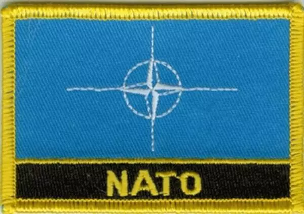 Flaggenaufnäher NATO mit Schrift
