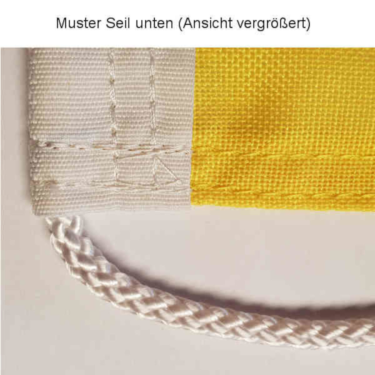Muster eines Seils an Flagge aus Polyesterwebware 160 g/m²