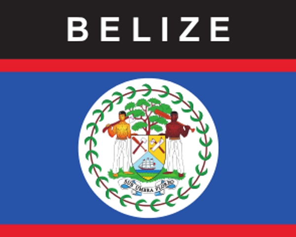 Flaggenaufkleber Belize