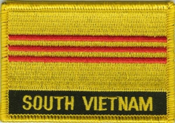 Flaggenaufnäher Südvietnam mit Schrift