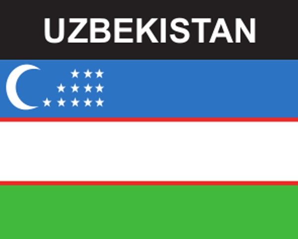 Flaggenaufkleber Usbekistan