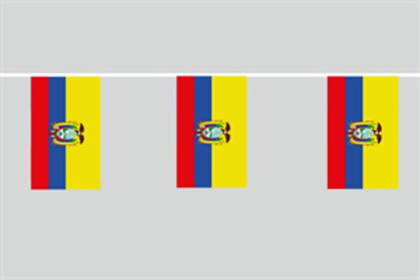 Flaggenkette Ecuador mit Wappen 6 m 8 Flaggen