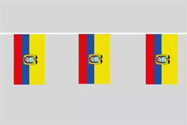 Flaggenkette Ecuador mit Wappen