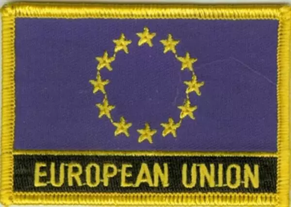 Flaggenaufnäher Europa mit Schrift