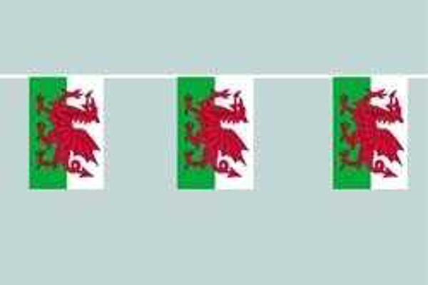 Flaggenkette Wales