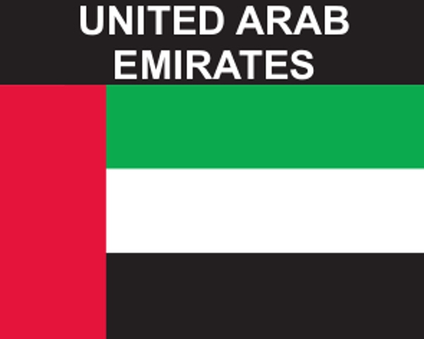 Flaggenaufkleber Vereinigte Arabische Emirate