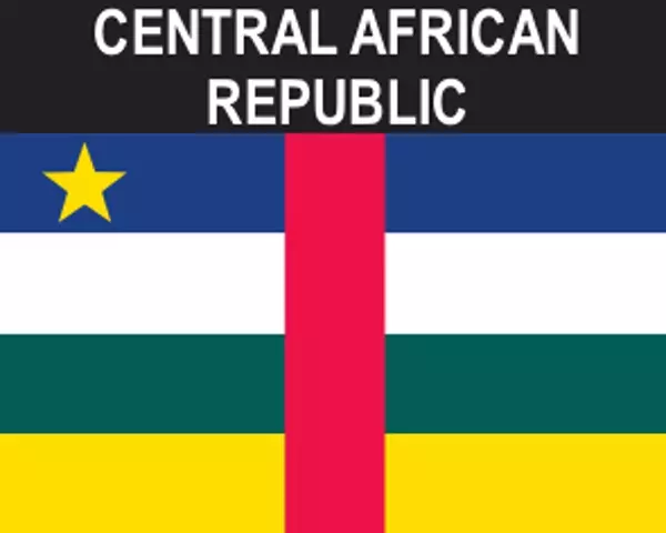 Flaggenaufkleber Zentralafrikanische Republik