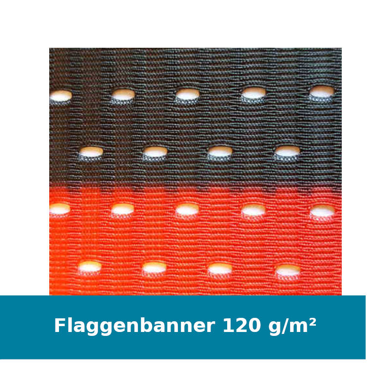 flaggenmeer Kategorie Flaggenbanner aus gelochtem Spezialmeshpolyester 120 g/m²