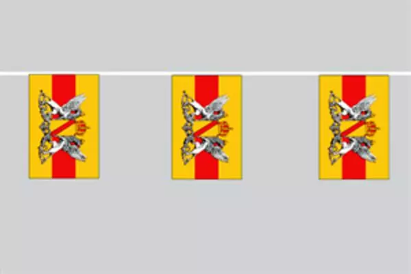 Flaggenkette Baden mit Wappen