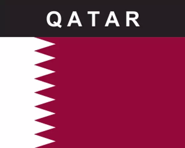 Flaggenaufkleber Katar
