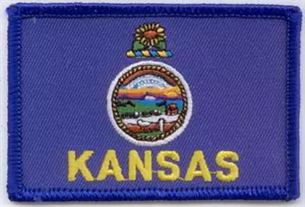 Flaggenaufnäher Kansas