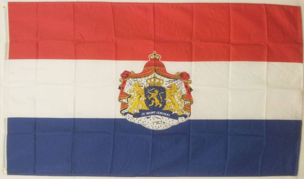 Flagge Niederlande mit Wappen