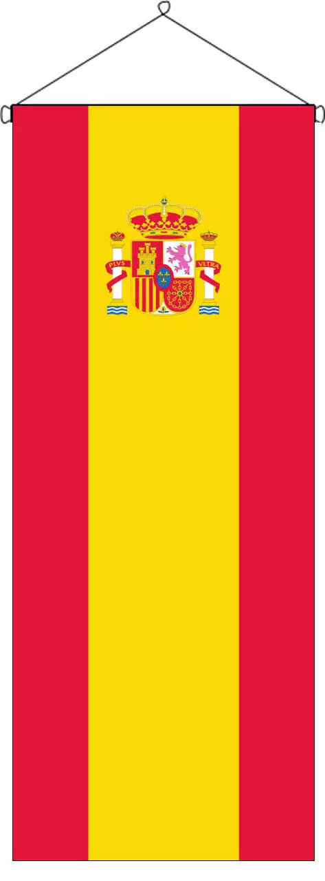 Flaggenbanner Spanien mit Wappen