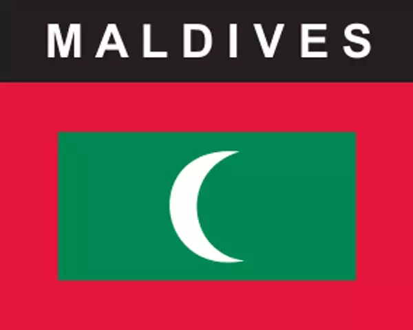 Flaggenaufkleber Malediven