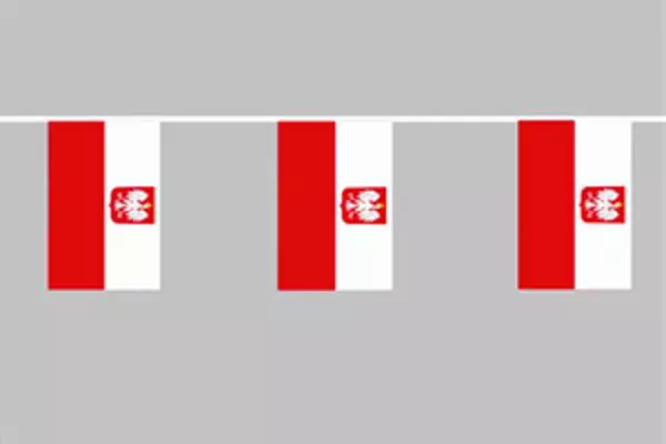 Flaggenkette Polen mit Wappen