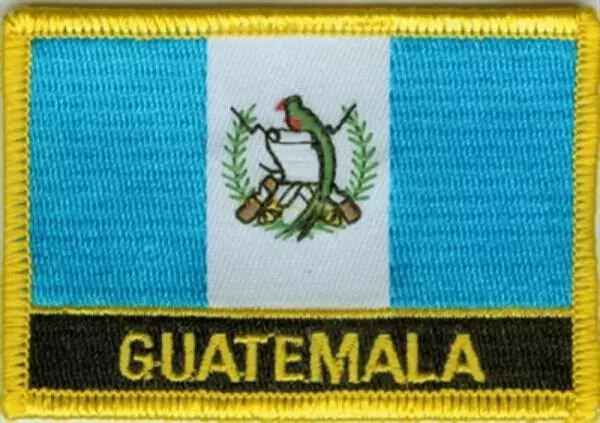 Flaggenaufnäher Guatemala mit Schrift