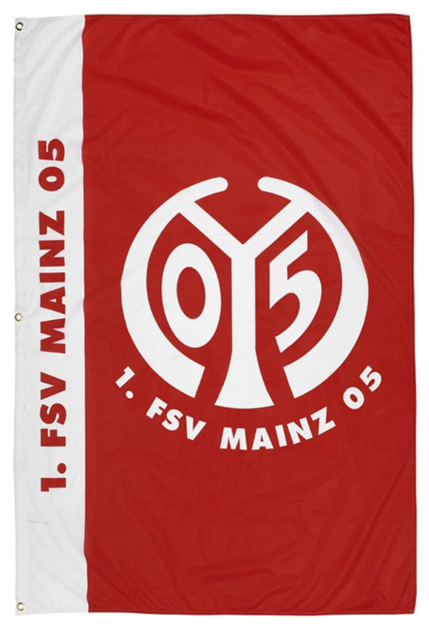 Mainz 05 Flagge Schriftzug Hochformat