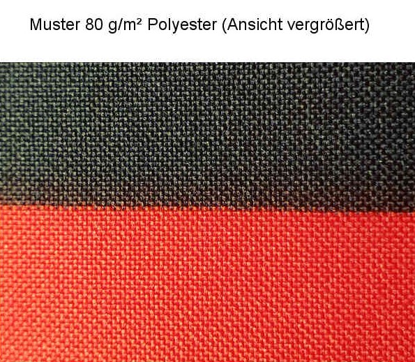 Muster eines Flaggenstoffes aus Polyester 80 g/m²