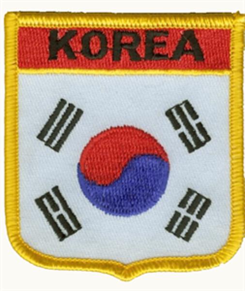 Wappenaufnäher Südkorea