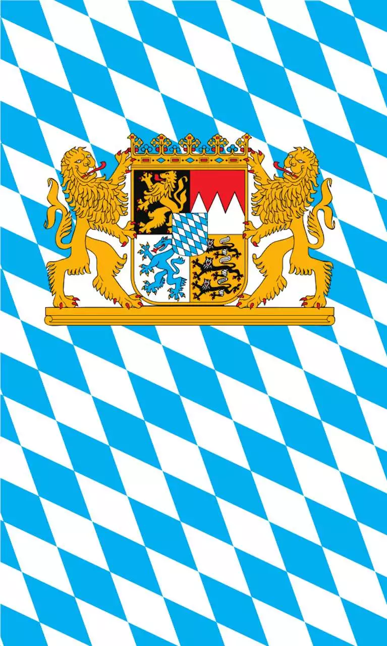 Tischbanner Bayern mit Wappen und Löwen