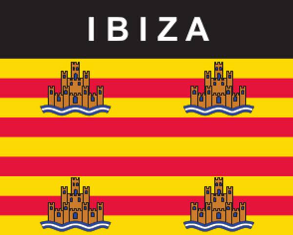 Flaggenaufkleber Ibiza