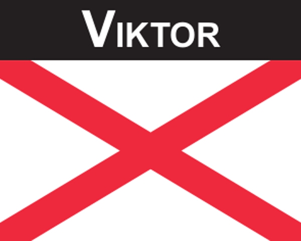 Flaggenaufkleber Victor