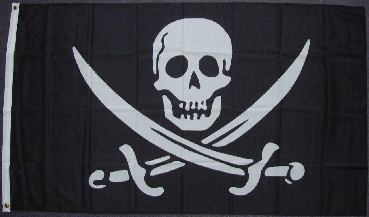 Flagge Pirat mit zwei Säbeln 80 g/m²
