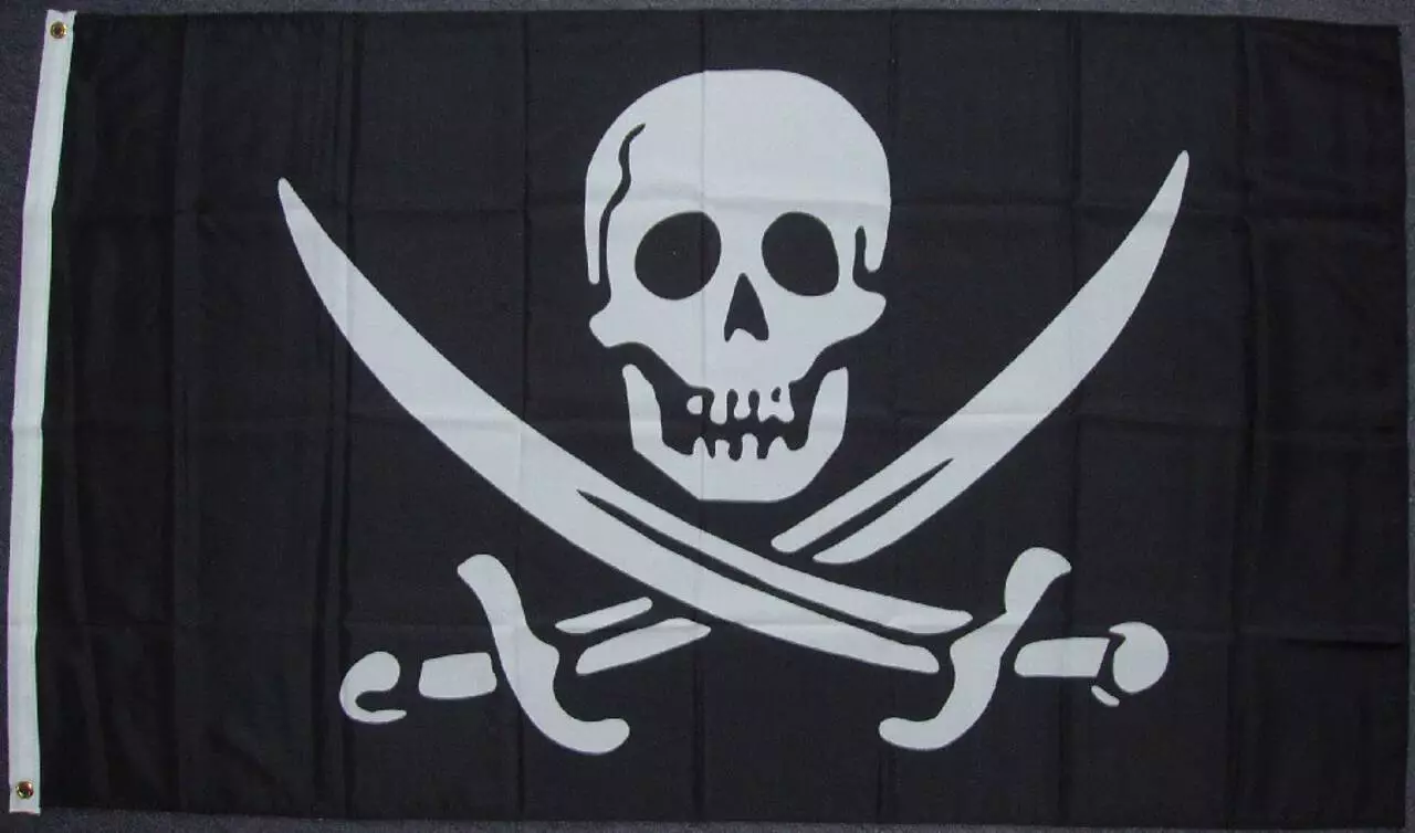 Flagge Pirat mit Säbeln
