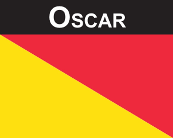 Flaggenaufkleber Oscar