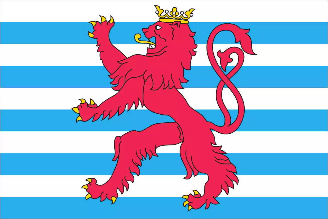 Flagge Luxemburg mit rotem Löwen