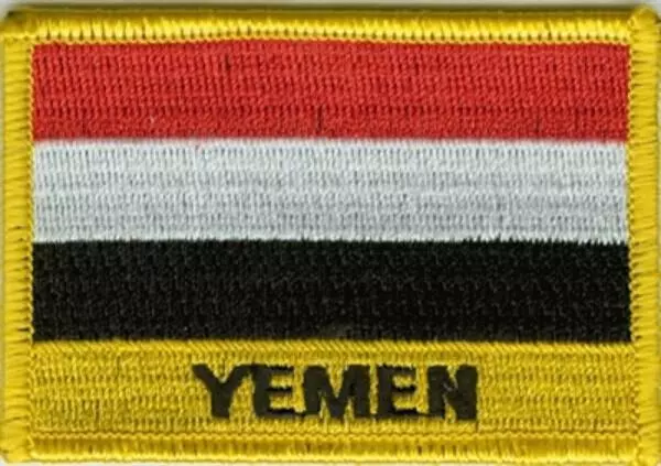 Flaggenaufnäher Jemen mit Schrift