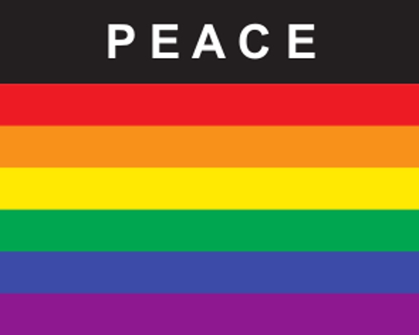 Flaggenaufkleber Regenbogen Peace