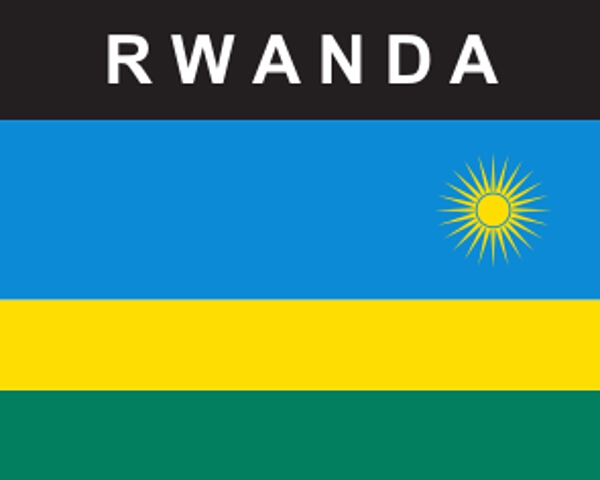 Flaggenaufkleber Ruanda