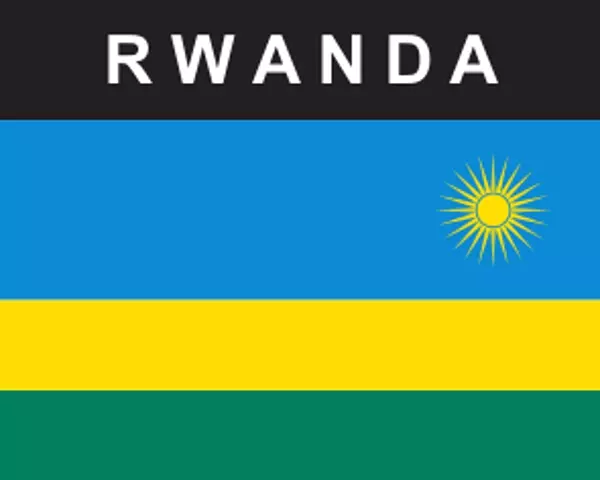 Flaggenaufkleber Ruanda