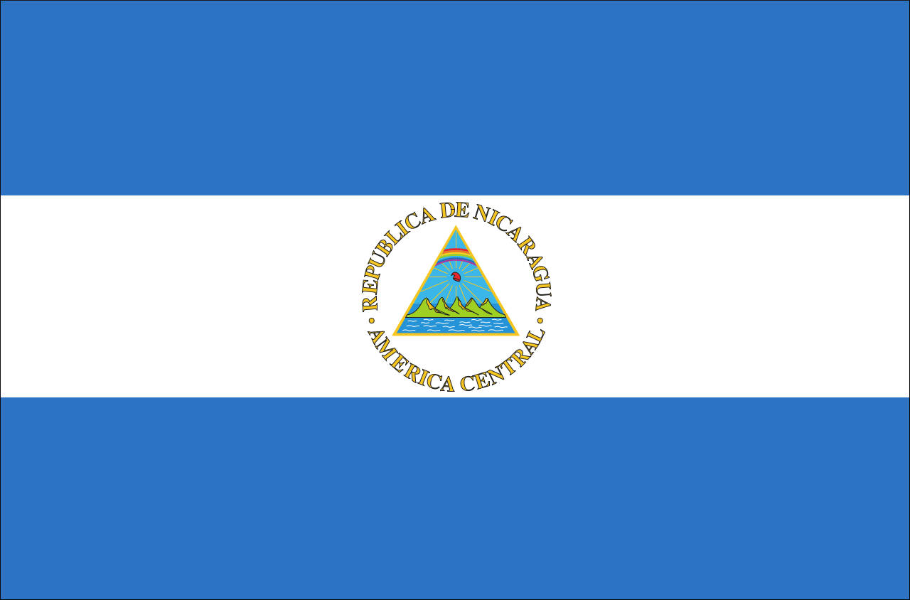 Flagge Nicaragua mit Wappen