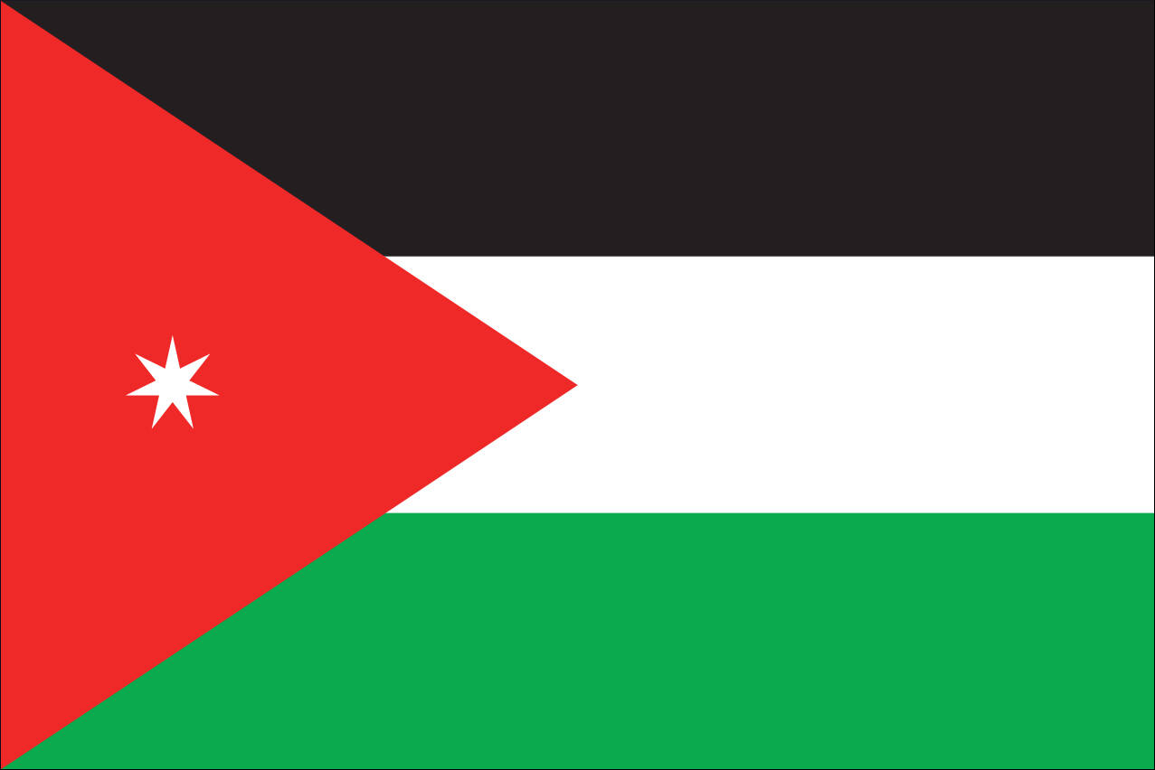 Flagge Jordanien 80 g/m²