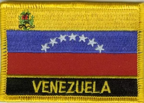 Flaggenaufnäher Venezuela mit Schrift