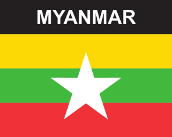 Flaggenaufkleber Myanmar