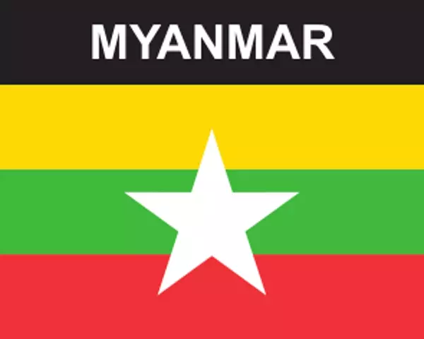 Flaggenaufkleber Myanmar