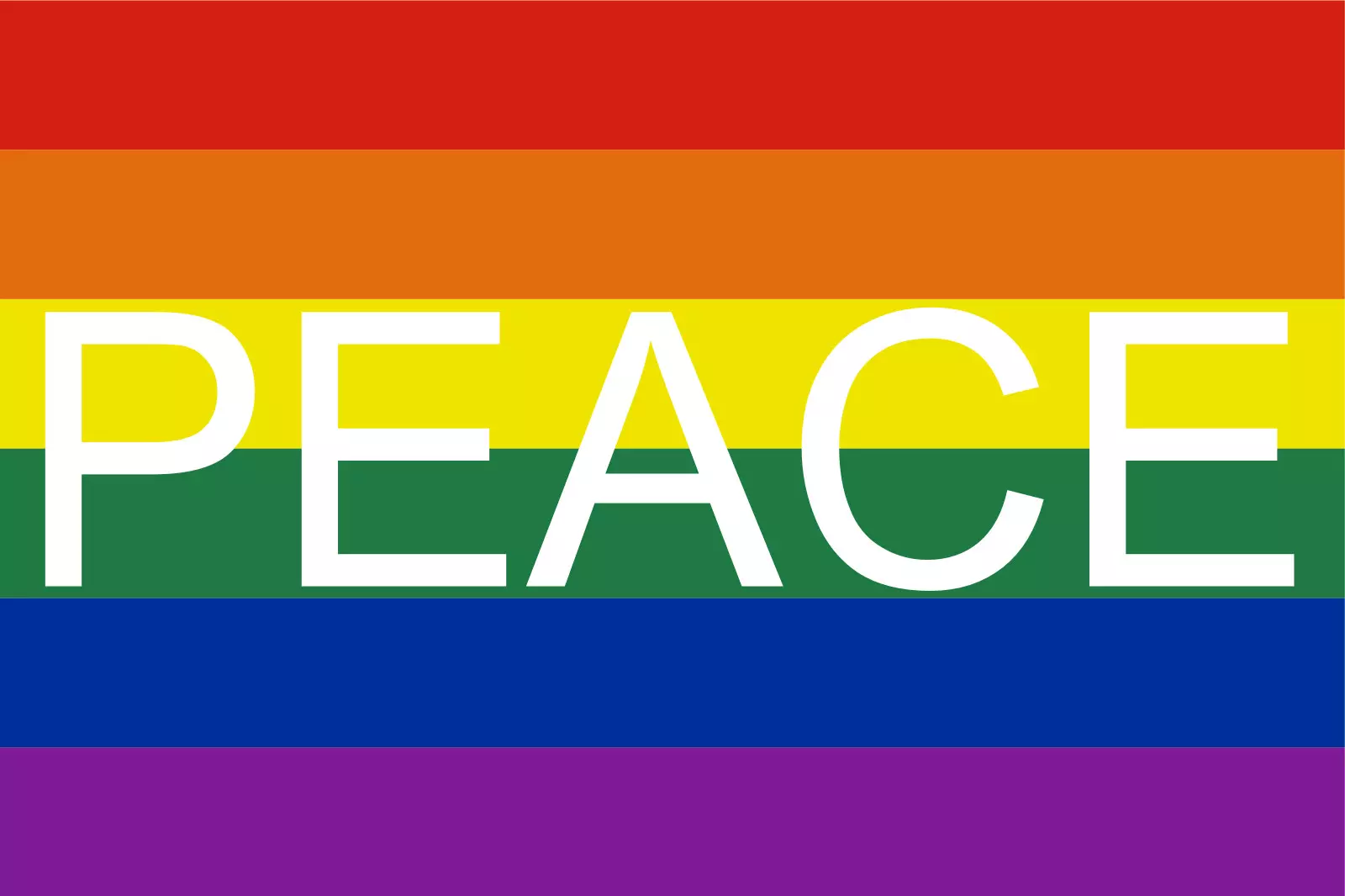 Flagge Regenbogen PEACE 