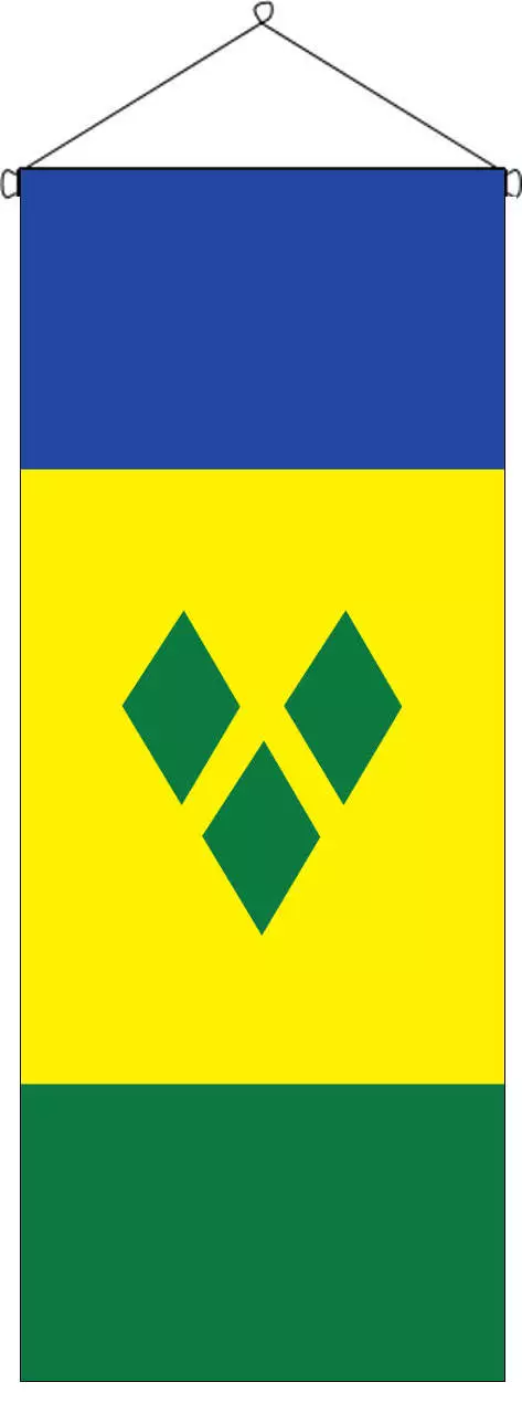 Flaggenbanner St. Vincent und die Grenadinen