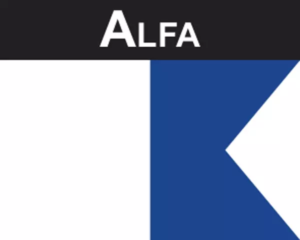 Flaggenaufkleber Alfa
