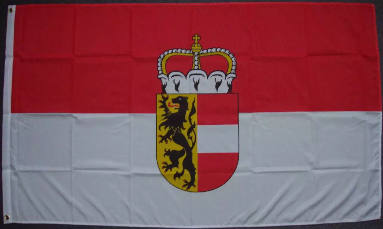 Flagge Salzburg mit Wappen
