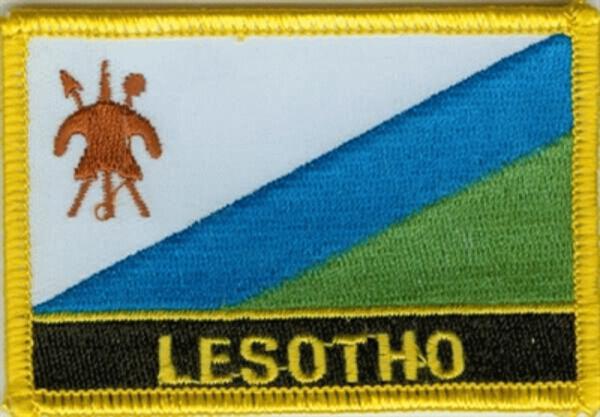 Flaggenaufnäher Lesotho bis 2006 mit Schrift