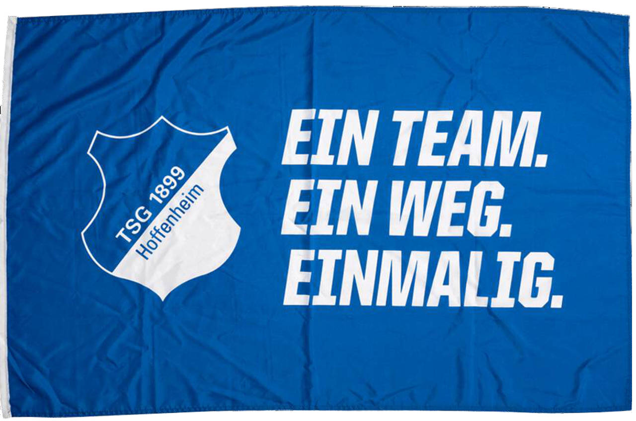 Hoffenheim Schwenkflagge Logo Blau Claim