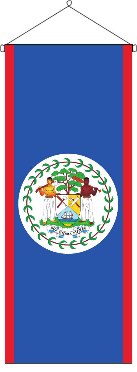 Flaggenbanner Belize 160 g/m² Hochformat
