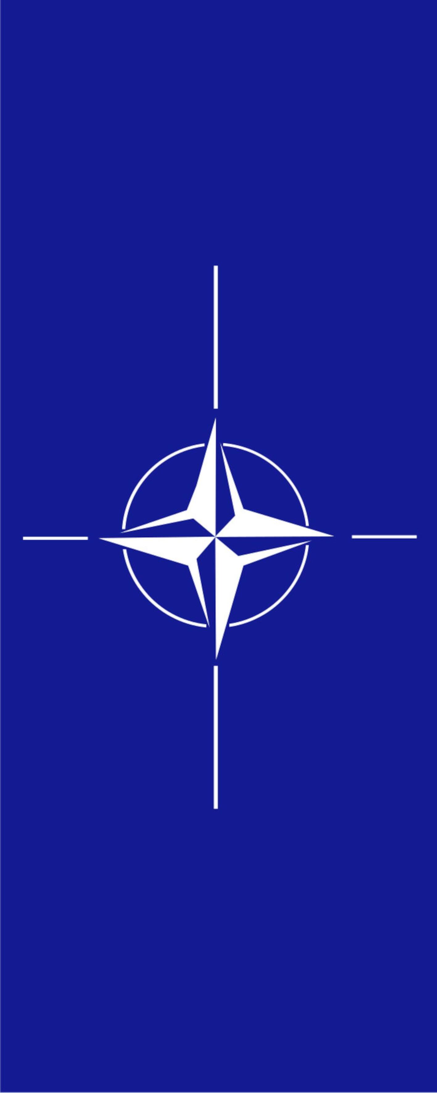 Flagge NATO Hochformat