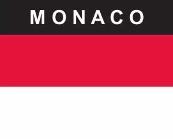 Flaggenaufkleber Monaco
