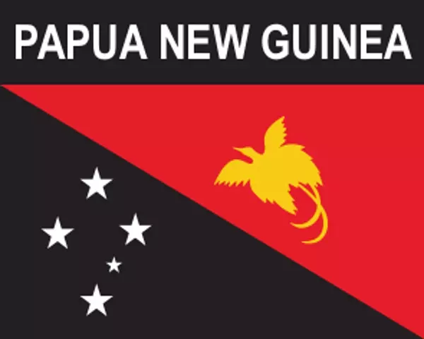 Flaggenaufkleber Papua-Neuguinea